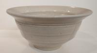white stoneware bowl by Peter Lee